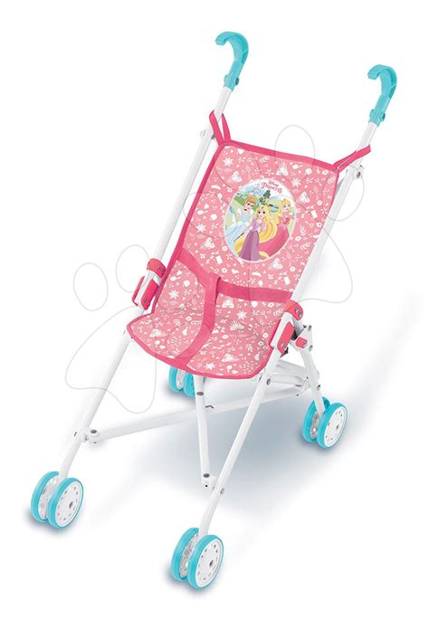 Ružový kočík pre bábiku s motívom Disney princezien