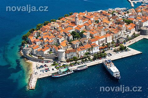 Mapa ostrova Korčula