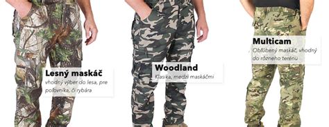 Rôzne typy maskáčových vzorov