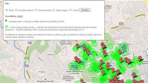 Mapa Levíc s vyznačenými zdravotníckymi zariadeniami