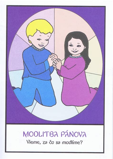 Deti vyfarbujúce omaľovánku Modlitba Pánova