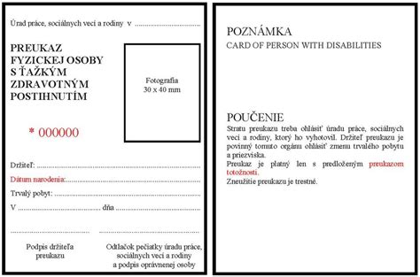 Zoznam diagnóz pre preukaz ZŤP