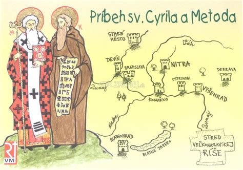 Mapa misijnej cesty Cyrila a Metoda