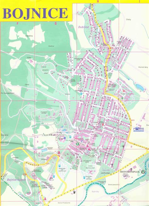 Mapa mesta Bojnice