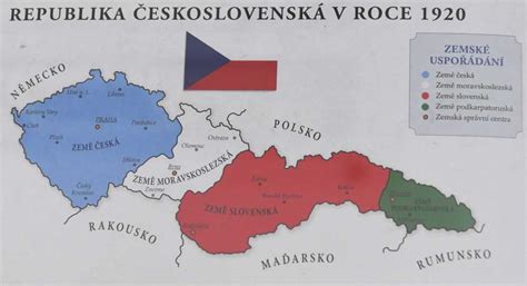 Mapa Československa počas prvej republiky