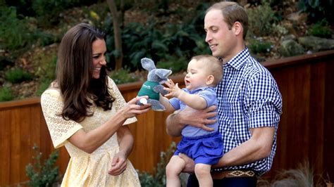 Novorodený princ George s rodičmi