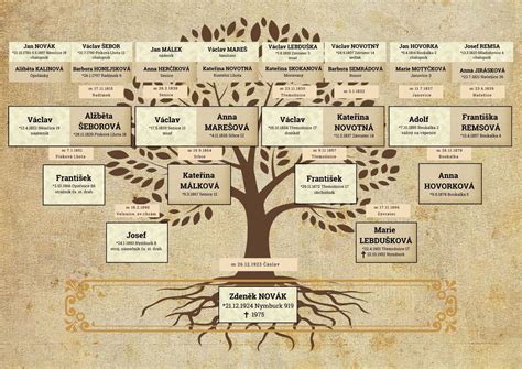 rodinný strom s vlastnosťami
