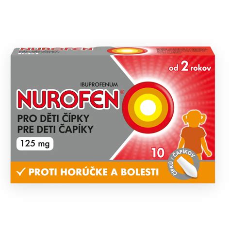Obal lieku Nurofen pre deti čapíky 125 mg