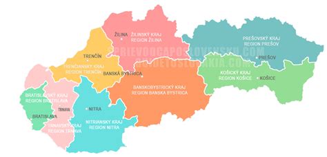 Mapa hustoty zaľudnenia na Slovensku