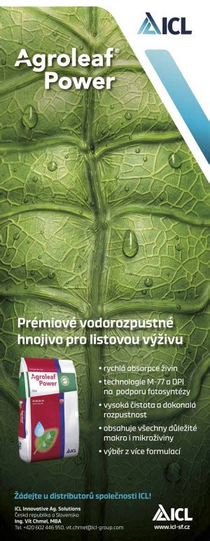 Listová výživa aplikovaná na rastlinu