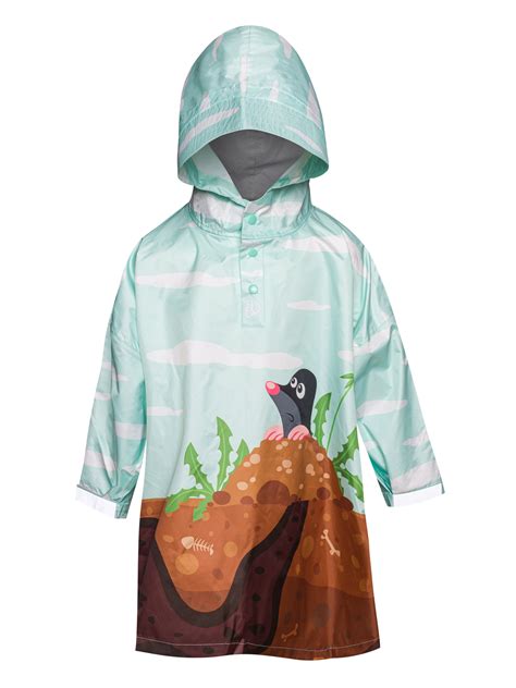 Detský pršiplášť s prekrytou školskou taškou