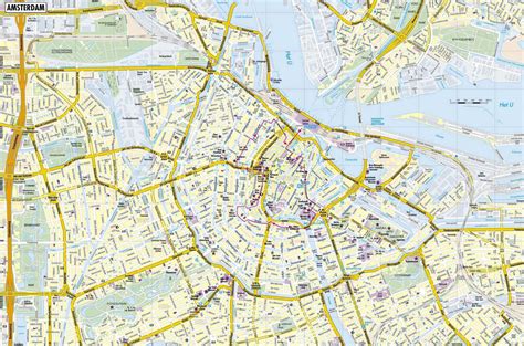 Mapa Amsterdamu s vyznačenou štvrťou Rivierenbuurt