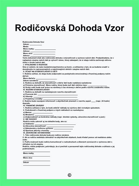 Schéma starostlivosti o deti po rozvode