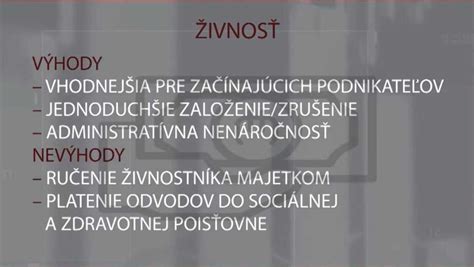 Grafika porovnávajúca výhody a nevýhody živnosti a s.r.o.