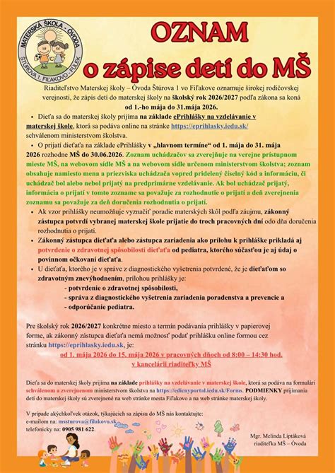 Deti na zápise do školy