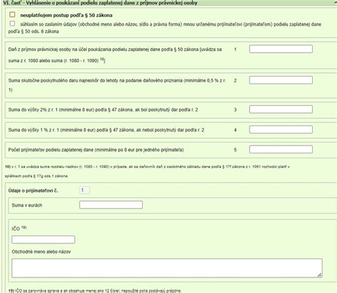 Schematické znázornenie procesu poukázania podielu dane