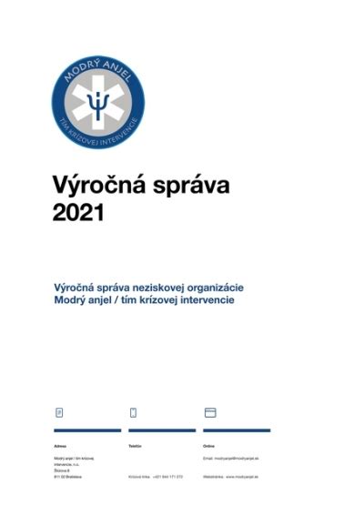 Štruktúra výročnej správy neziskovej organizácie