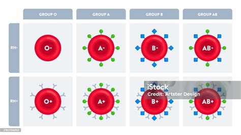 Infografika o systéme AB0 a Rh faktore