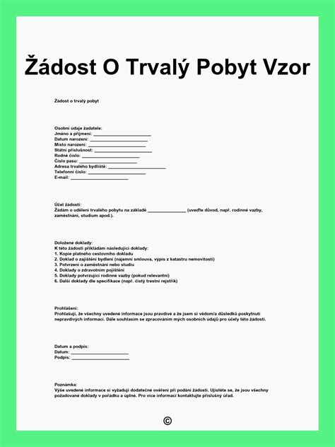 Doklady pre zmenu trvalého pobytu
