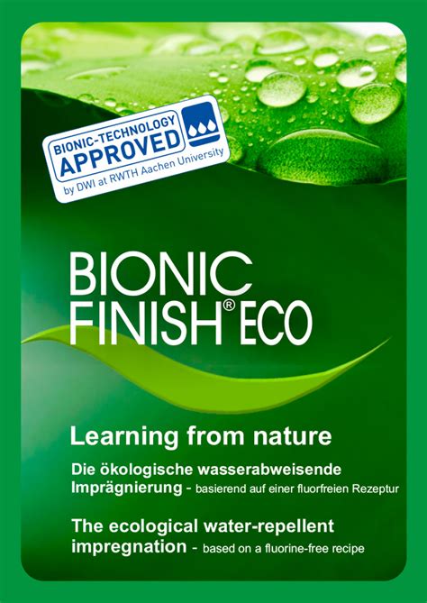 Detail materiálu fusaku s označením BIONIC-FINISH® ECO