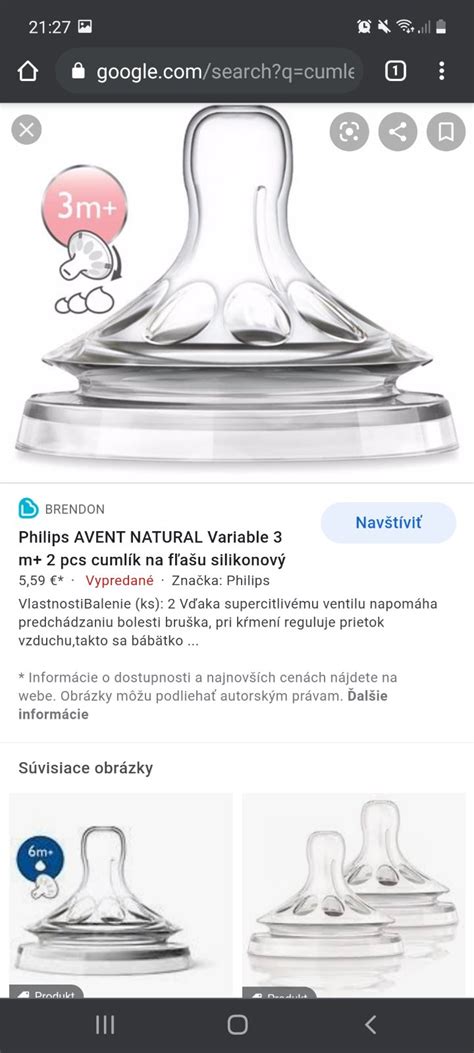 Štruktúra silikónového cumlíka s anti-kolikovými prieduchmi