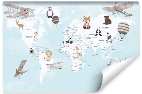 Mapa sveta s ikonami lietadla a kufra