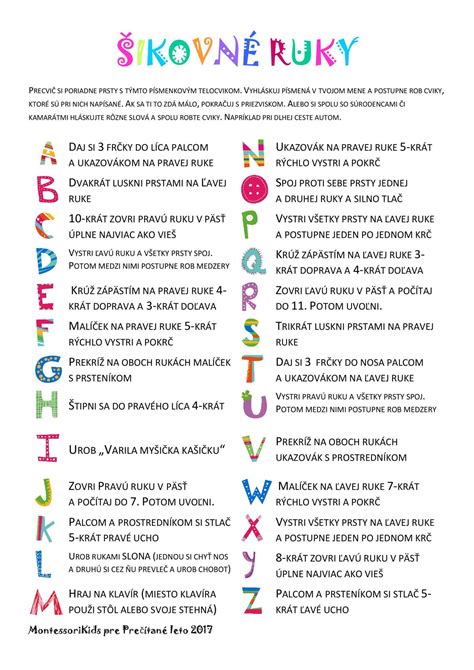 Montessori aktivity na jemnú motoriku