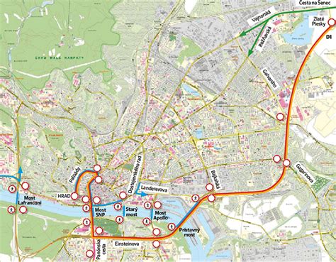 Mapa klzísk v Bratislave