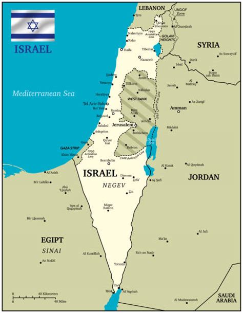 Mapa Izraela s vyznačenými dvoma Betlehemami