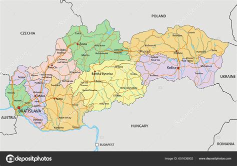 Mapa Slovenska s vyznačenými ÚPSVaR