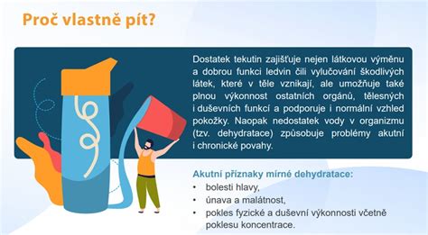 Ilustrácia dôležitosti pitného režimu