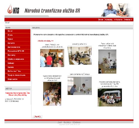 Mapa pracovísk Národnej transfúznej služby SR