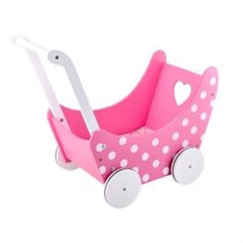 Drevený hlboký kočík pre bábiku