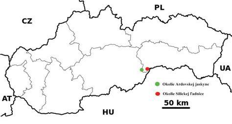 Mapa Slovenska s vyznačením hustoty zaľudnenia