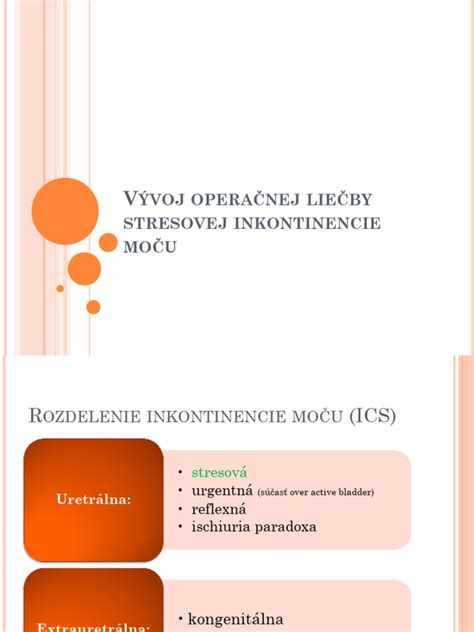 Ilustrácia stupňov inkontinencie