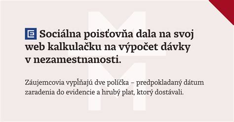 Výpočet dávky v nezamestnanosti