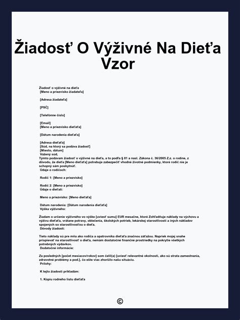 Dokumenty potrebné k žiadosti o výživné