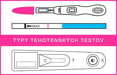 rozličné typy tehotenských testov