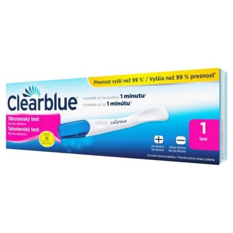 Tehotenský test Clearblue PLUS so špičkou meniacou farbu