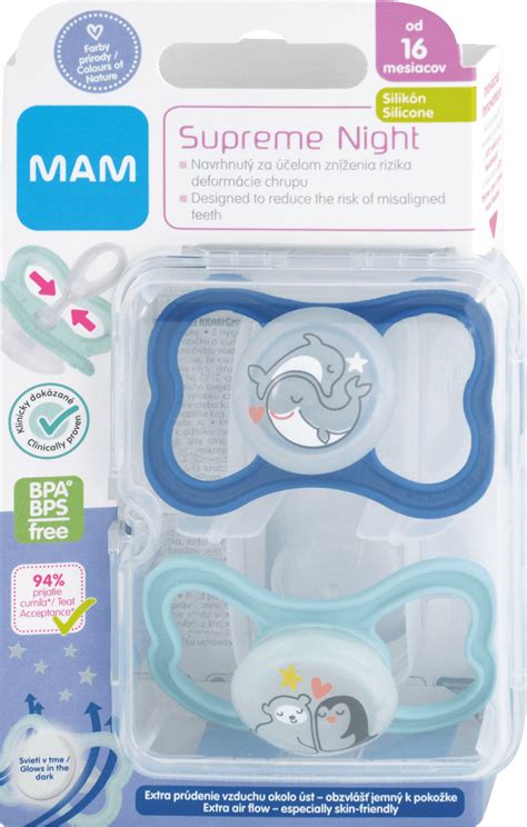 Cumlík MAM svietiaci v tme