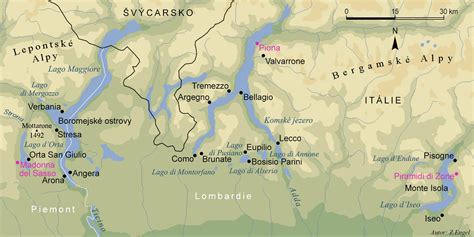 Mapa tela s označenými oblasťami zadržiavania vody