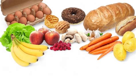 rozmanité zdravé potraviny ako ryby, ovocie a zelenina