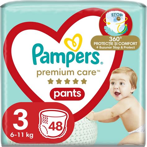 Ilustrácia plienkových nohavičiek Pampers Premium Care Pants 3