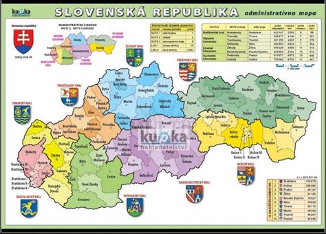 Mapa Slovenska s vyznačenými lokalitami