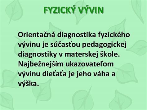 Fyzický vývin trojročného dieťaťa