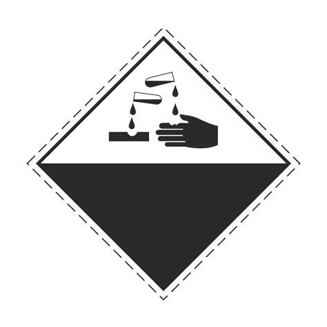 Varovný symbol pre žieravé látky