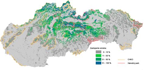 Mapa rozšírenia mačky divej na Slovensku