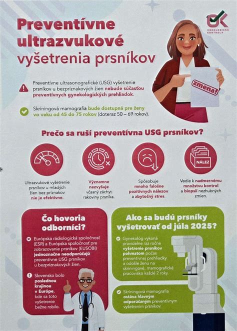 Infografika o dôležitosti preventívnych prehliadok pre ženy