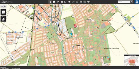 Mapa Trnavy s vyznačenými lokalitami jaslí