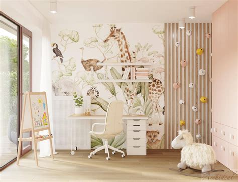 Ilustrácia detskej izby s rôznymi ručne vyrobenými hračkami